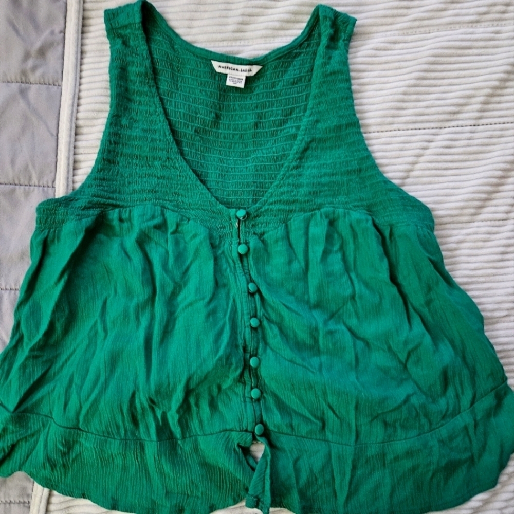 American Eagle Green Sleeveless Top.Size XS